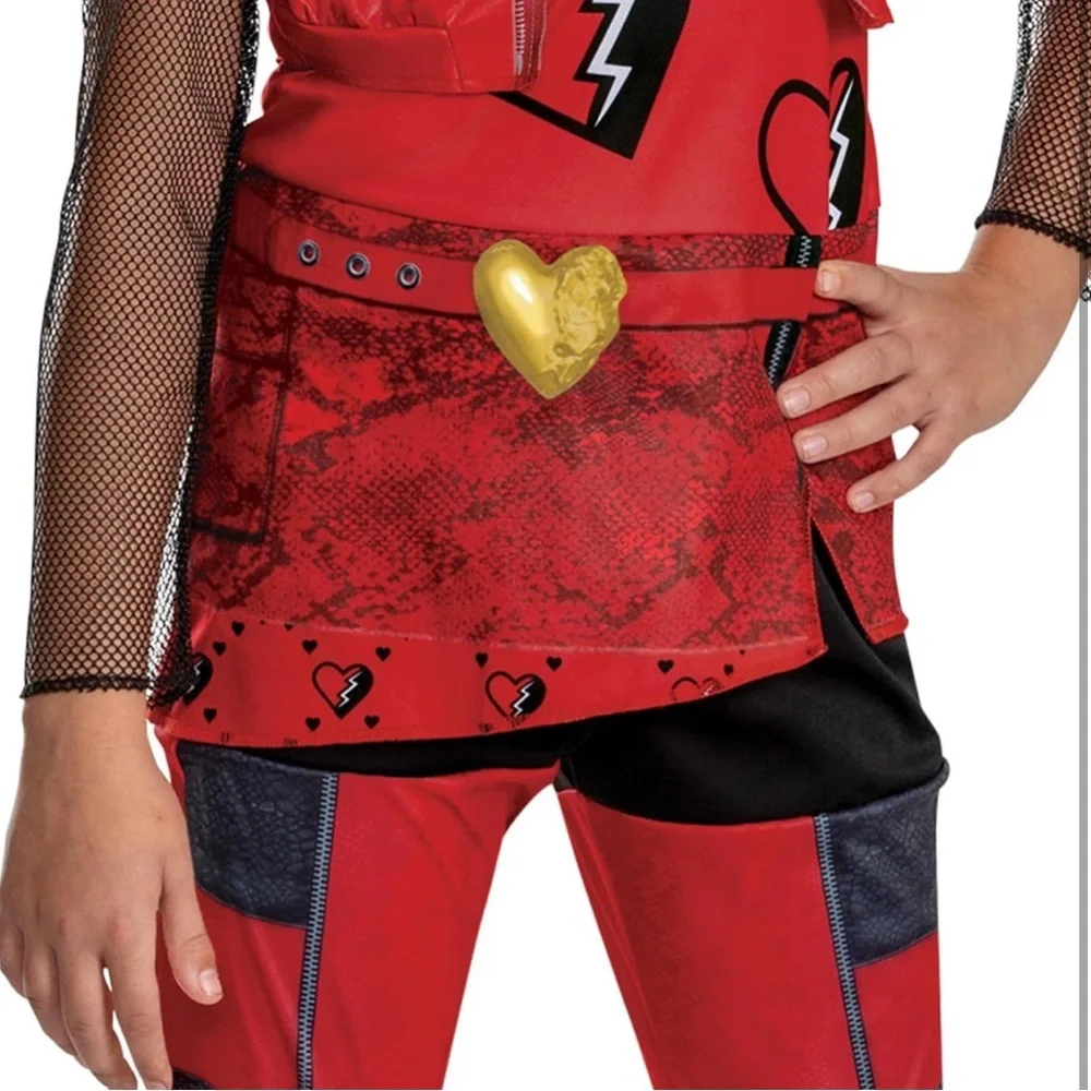 NEW Descendants The Rise of Red Costume Jumpsuit *NO WIG* Girls Size Large 10-12